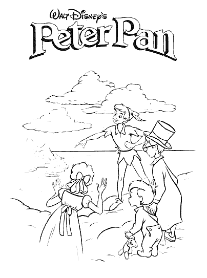 Plansa de colorat cu Peter Pan 15 7